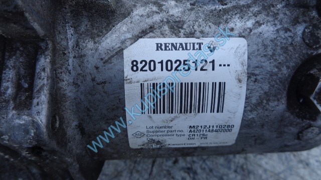 kompresor klimatizácie na renault fluence 1,5dci, 8201025121